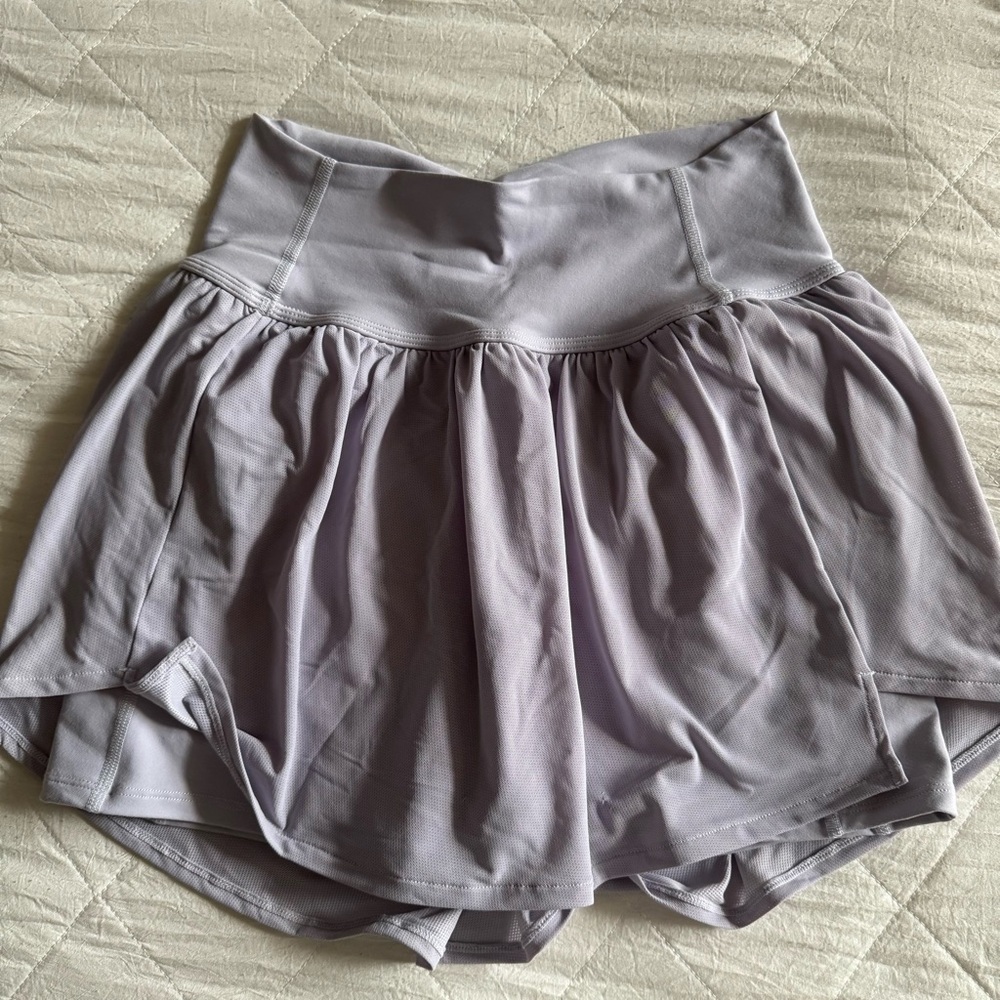 Alphalete Women's Trace Skirt | Purple and Grey | Size Medium
